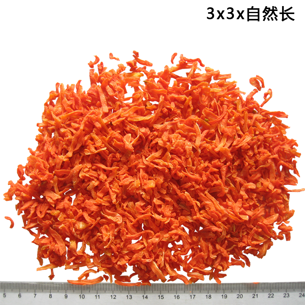 脱水胡萝卜丝 3x3x自然长